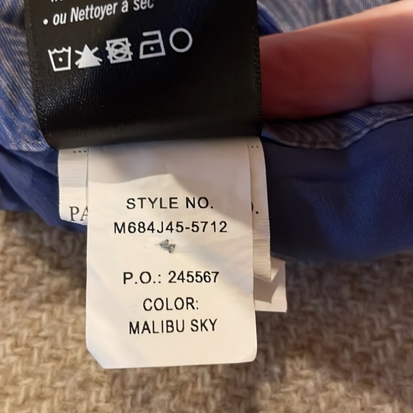 Paige Men Shorts Blue/Gray Pattern 32 - Picture 6 of 8